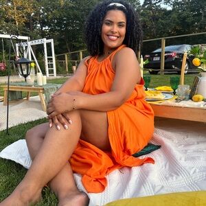 Vibrant Orange Sleeveless Dress